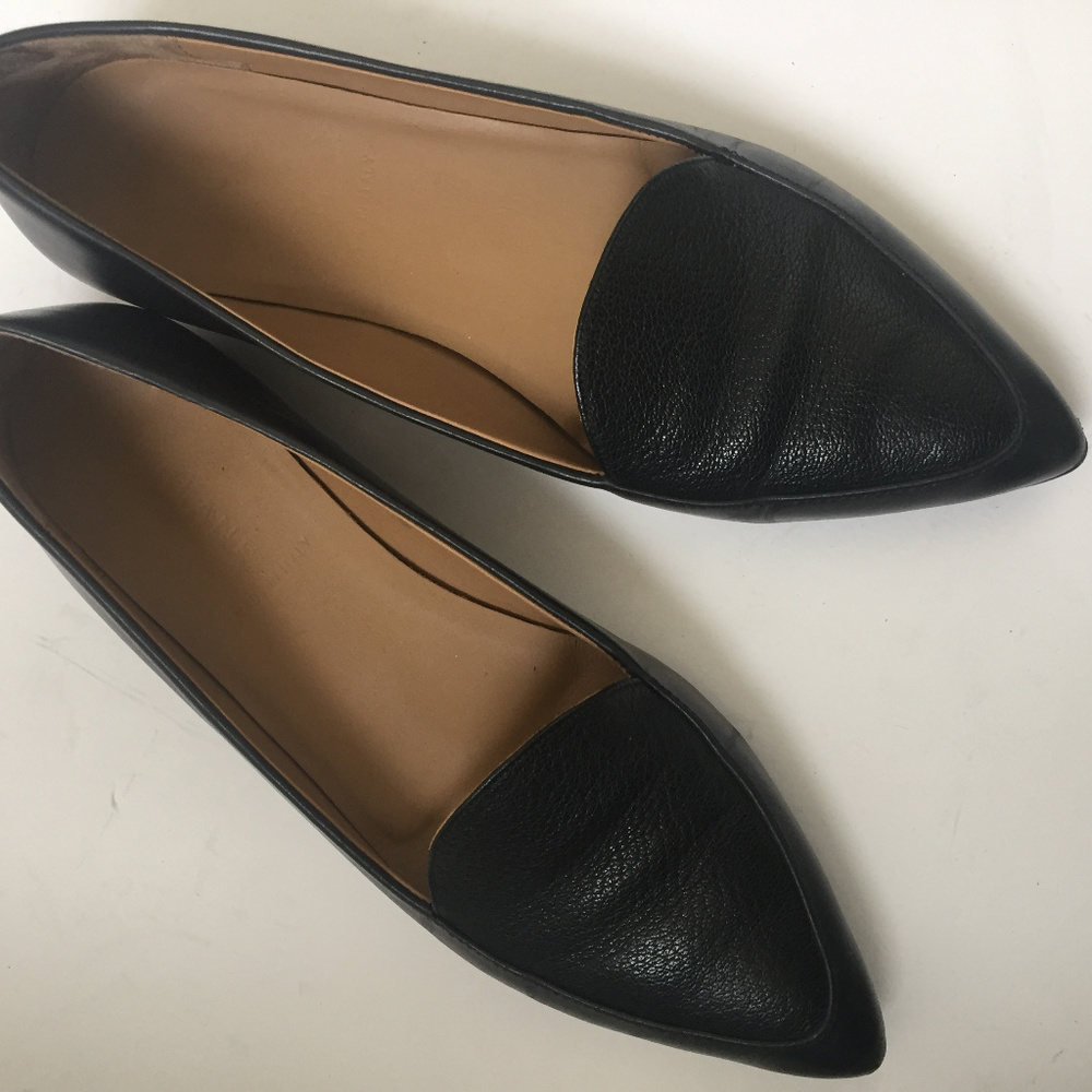 EVERLANE black leather The Modern Point loafer